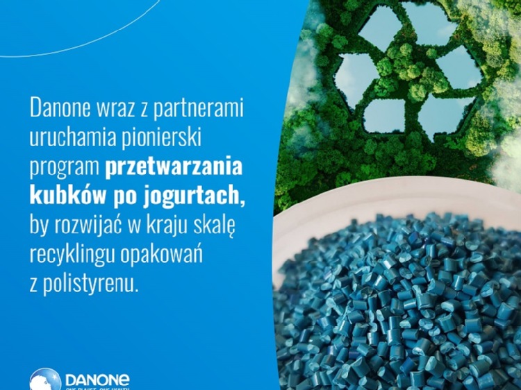 Pierwszy w Polsce recykling kubków po jogurtach